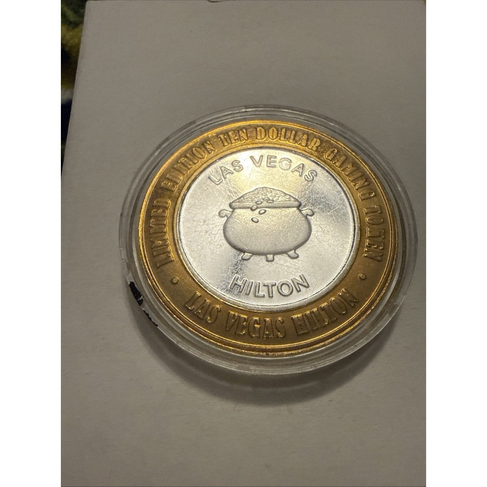 Las Vegas Hilton Limited Edition Ten Dollar Gaming Token .999 Fine Silver Round